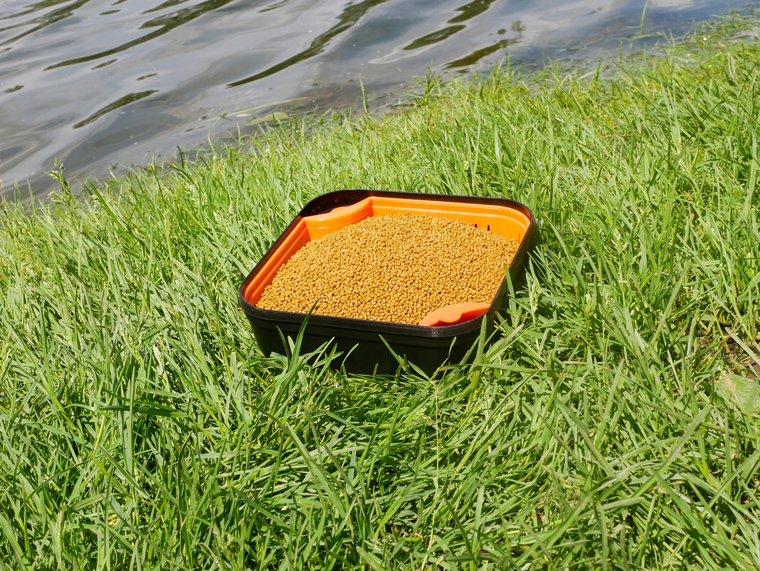 Box Miracle Fish PELLET SOAKING BOX CONTAINER 9cm+ STRAINER Color black