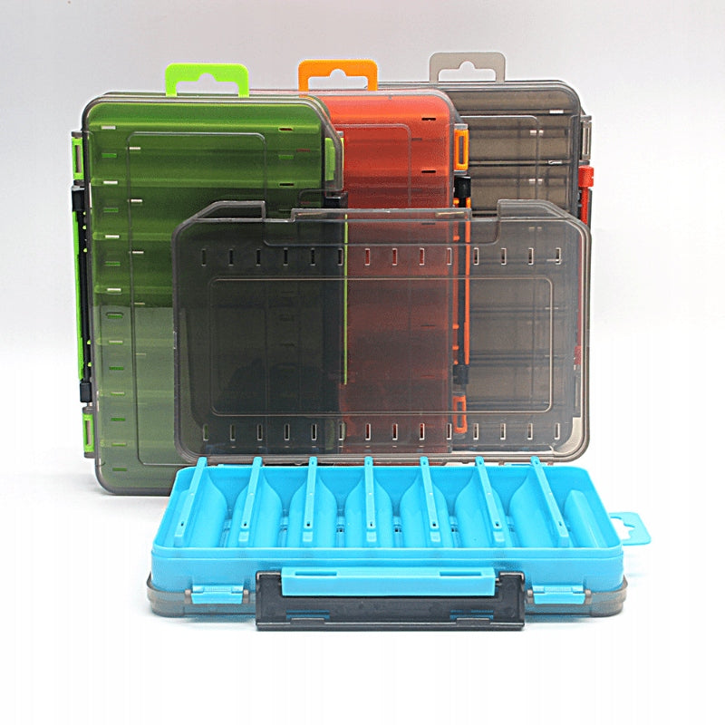 Box Organizer Double Sided Lure Wobblers Hooks Anchors Accessories. Color multicolor