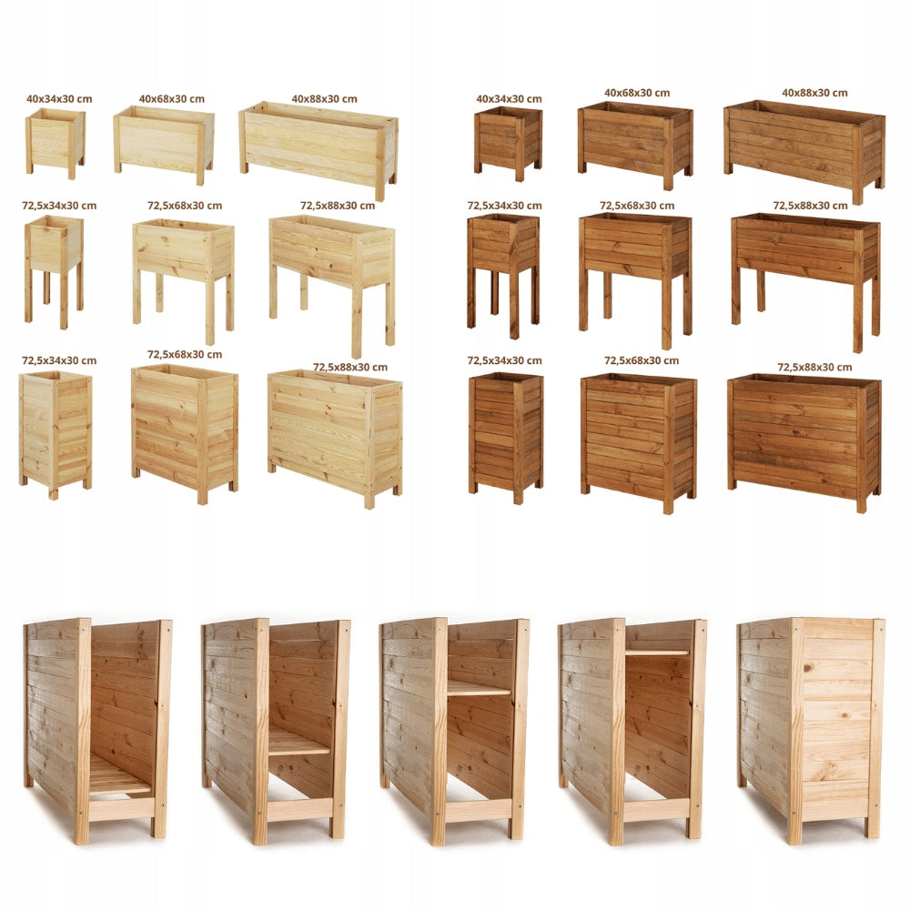 Box pot herbarium adjustable BOTTOM 40x34x30cm EKO Length 30 cm