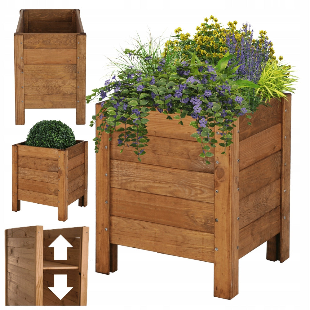 Box pot herbarium adjustable BOTTOM 40x34x30cm EKO