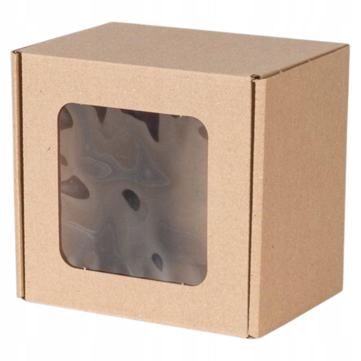 Box with WINDOW Square 130x130x100mm Cardboard Gift Packaging Brand TipTopHome