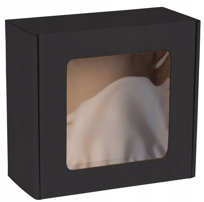Box with Window Black 20x20x10 Gift Box Fashion For Gift