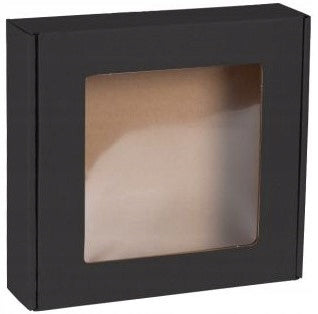 Box with Window Black 20x20x5cm Gift Box Fashion For Gift
