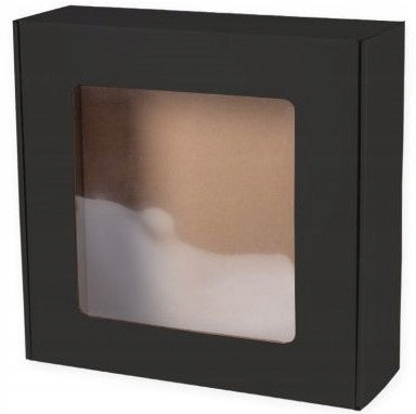 Box with Window Black 30x30x10 Gift Box Fashion For Gift