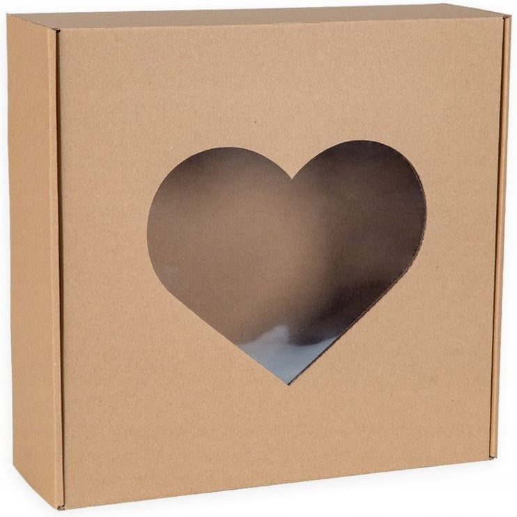 Box with Window Heart 30x30x10cm Gift Box Fashion For Gift