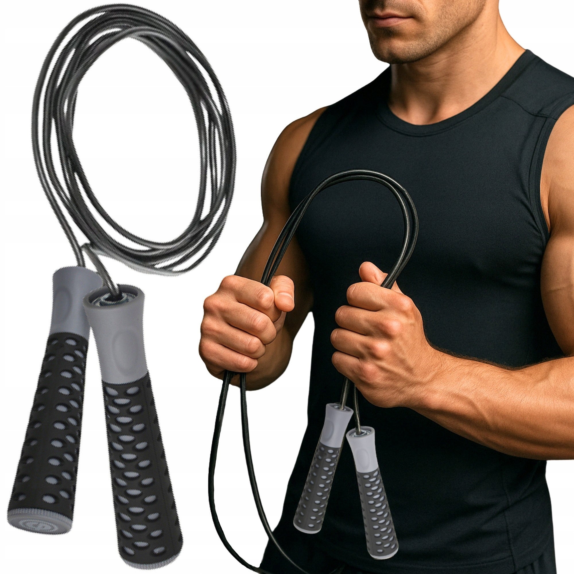 Boxing Jump Rope Adjustable with Crossift Training Bearings 300cm ENERO