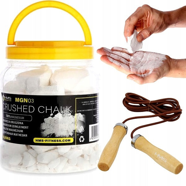 Boxing Jump Rope Leather Training + Magnesium Talc For Crushed Exercises