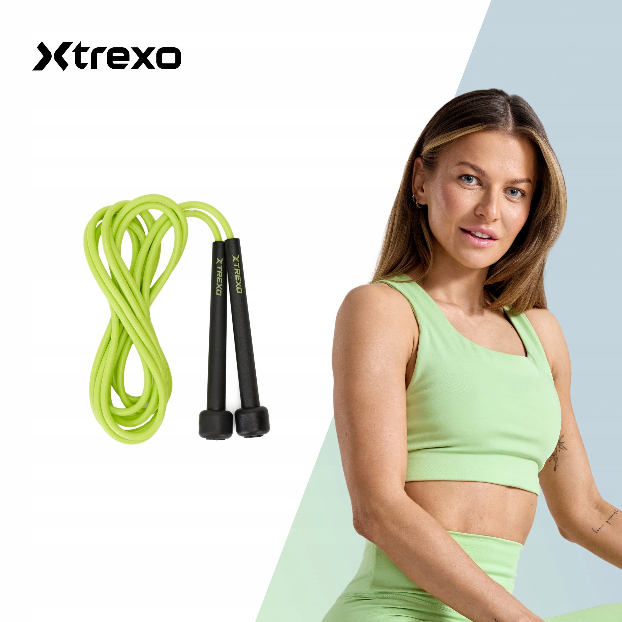 Boxing jump rope XTREXO basic with lime bearing OS FOR CARDIO TRAINING Manufacturer code B4Z059-GN