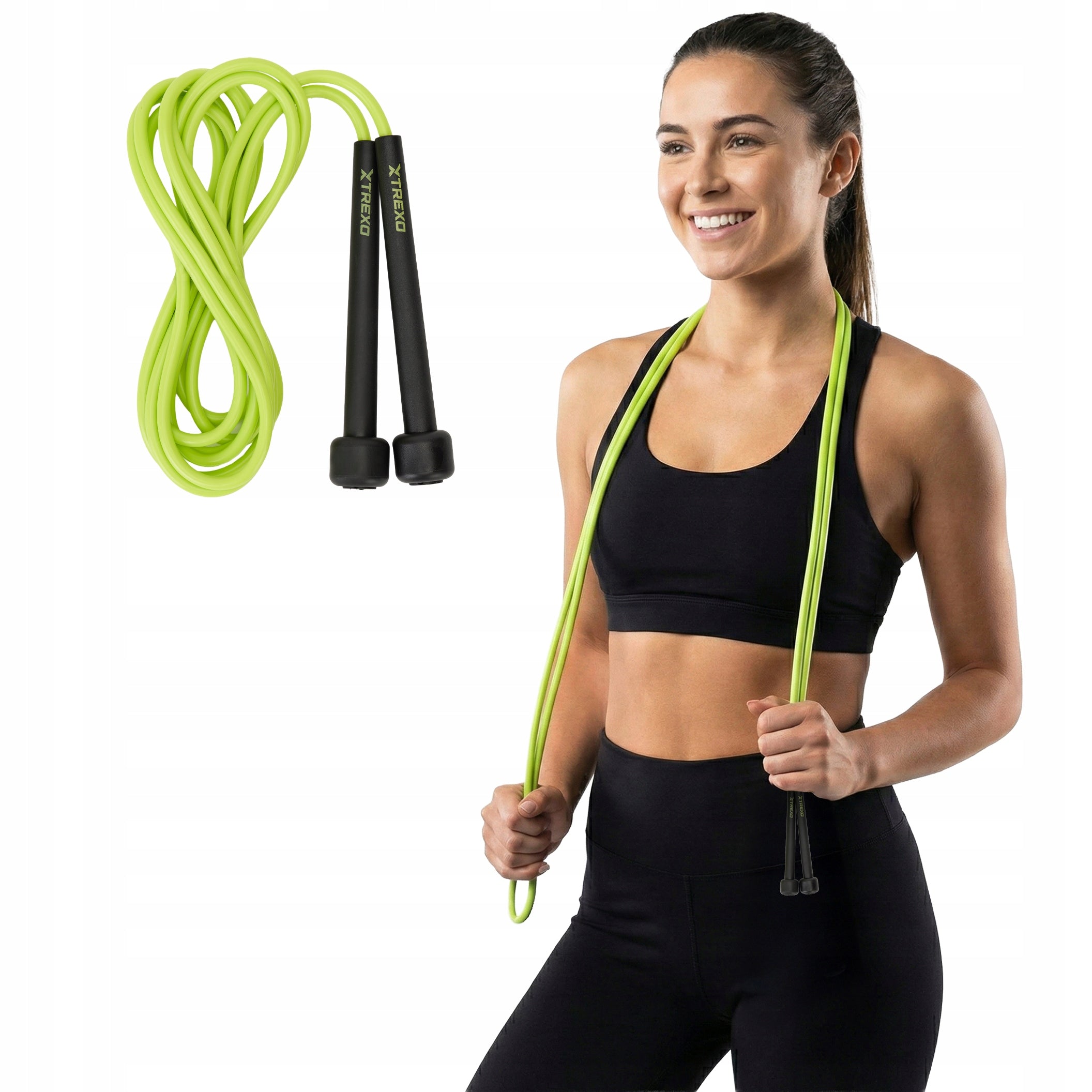 Boxing jump rope XTREXO basic with lime bearing OS FOR CARDIO TRAINING