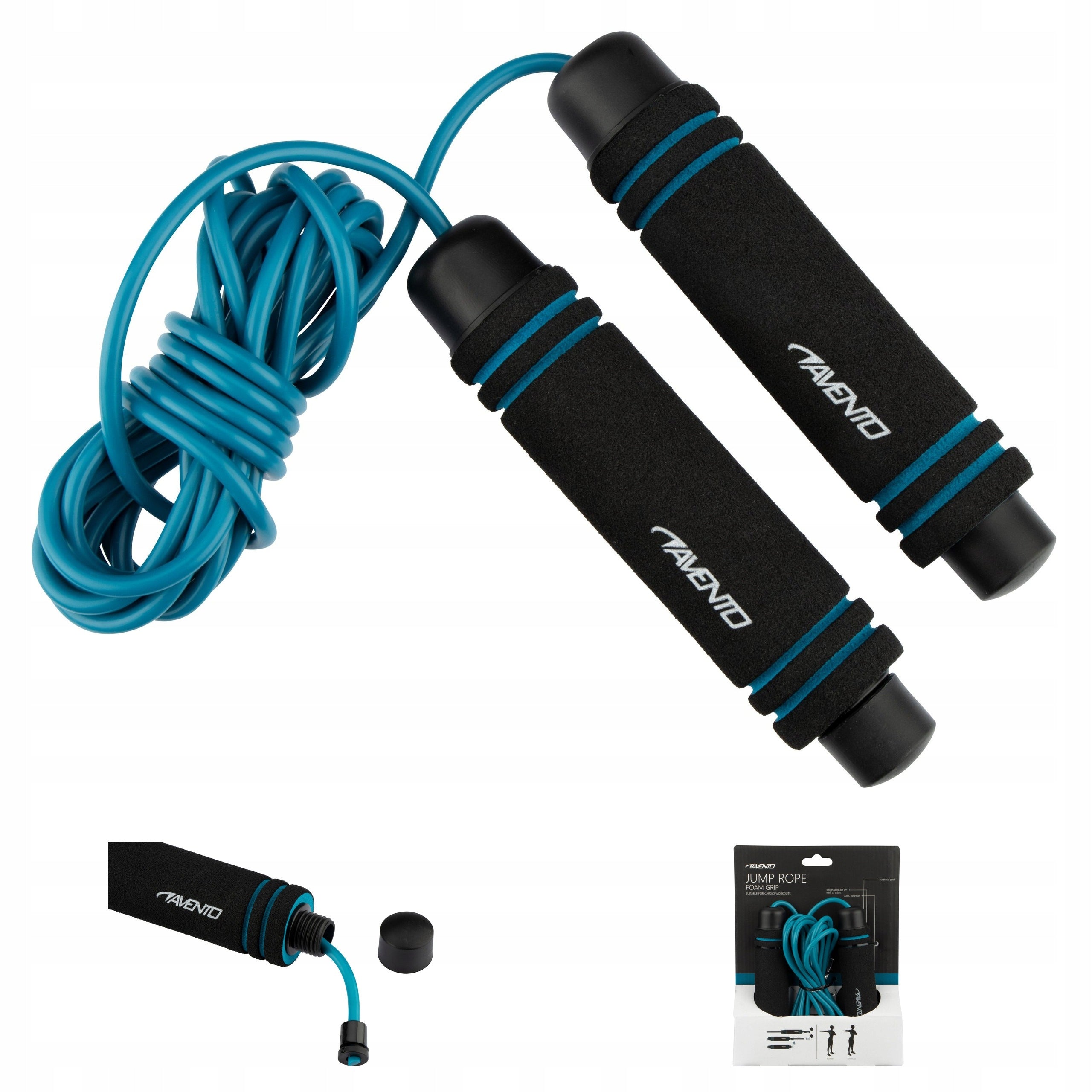Boxing jump rope with bearings for fitness exercises adjustable AVENTO 314cm