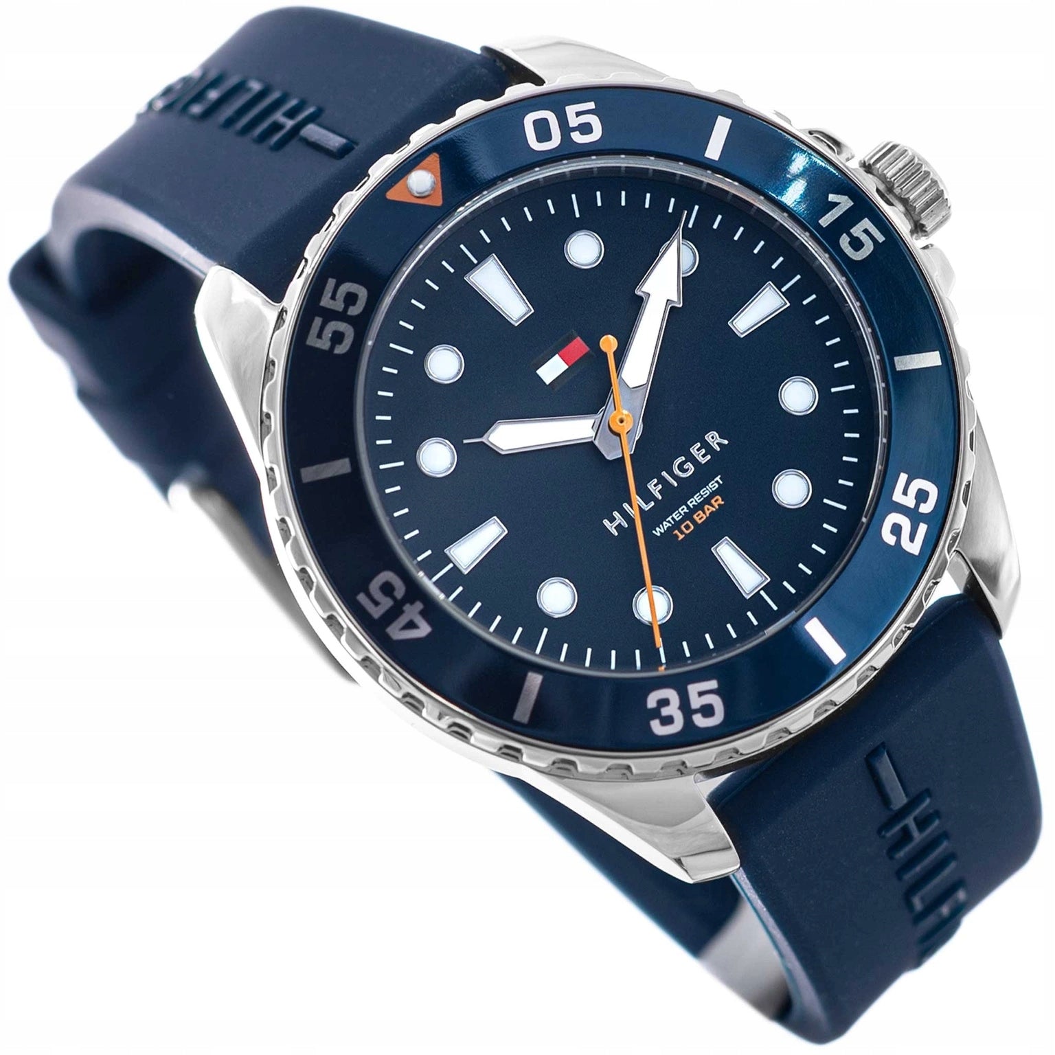 Boys' watch Tommy Hilfiger 1720047 navy silicone 100m + engraving