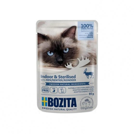 Bozita Indoor Sterilised Reindeer Sauce 85g for Sterilized Cats Brand Bozita