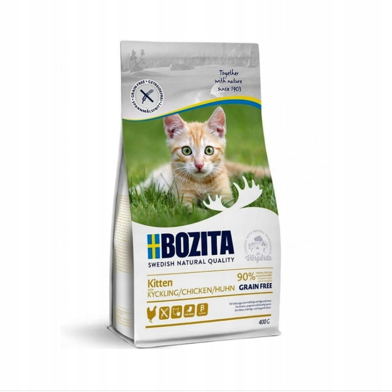 Bozita Kitten Grain Free Chicken Dry Food for Kittens 400g Brand Bozita