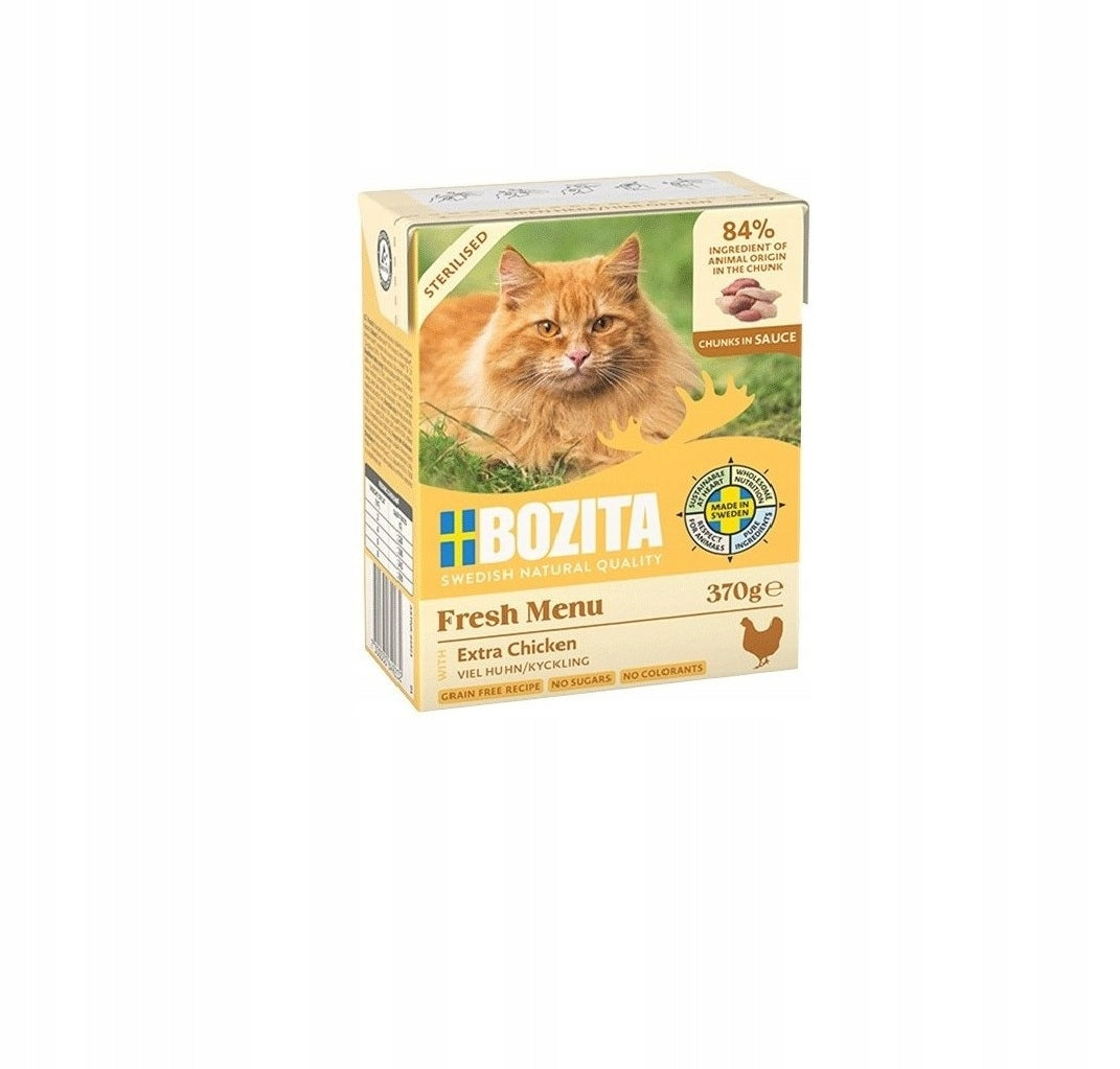 Bozita Sterilised Extra Chicken Pieces in Cat Sauce 370g