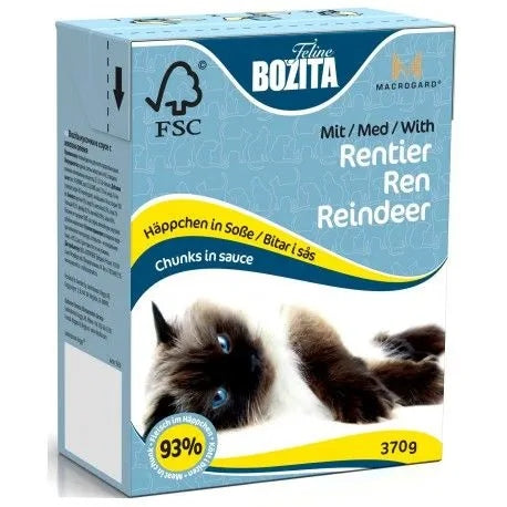 Bozita wet cat food reindeer in sauce 370 g natural composition Brand Bozita