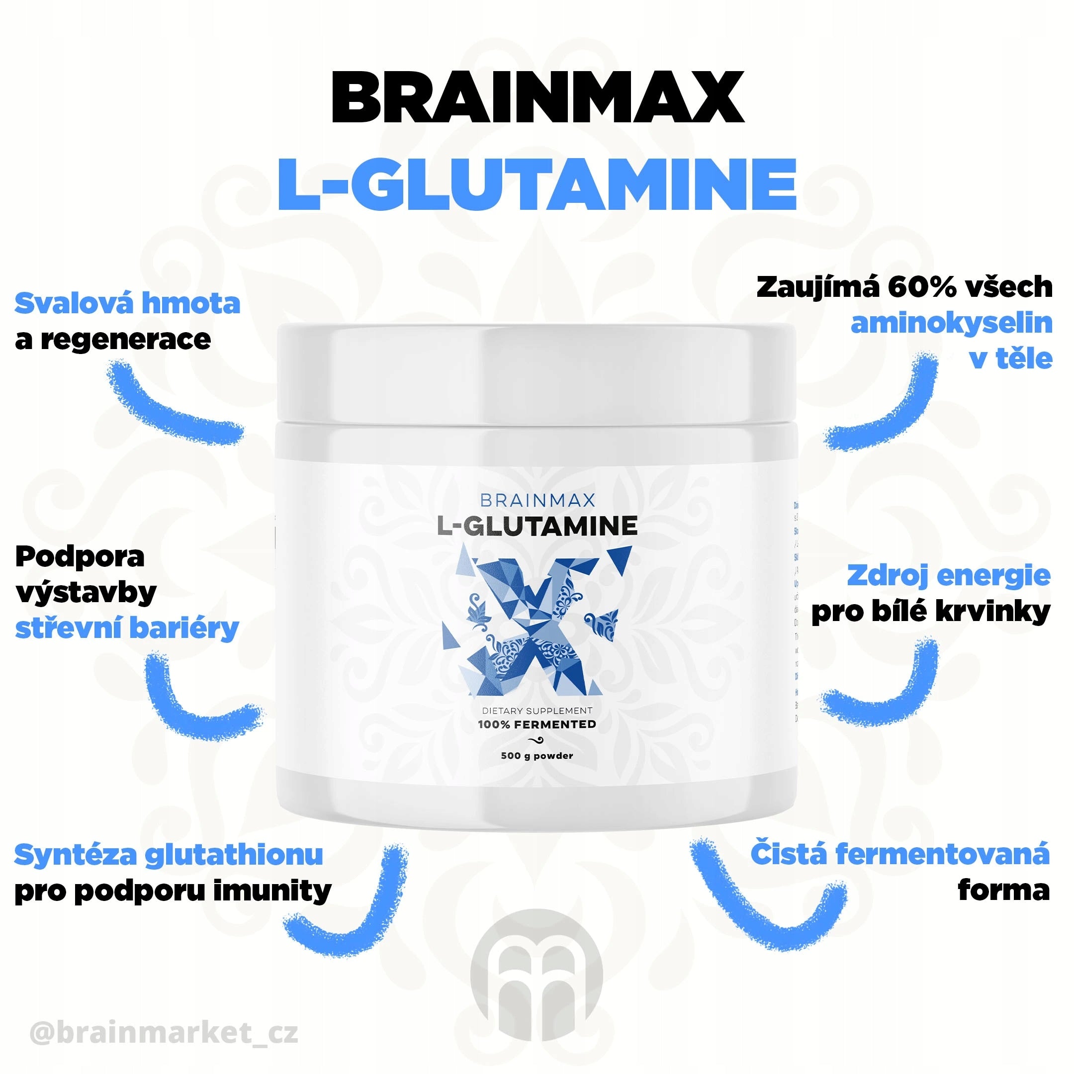 BrainMax L-Glutamine, L-Glutamine 500 g Brand no brand