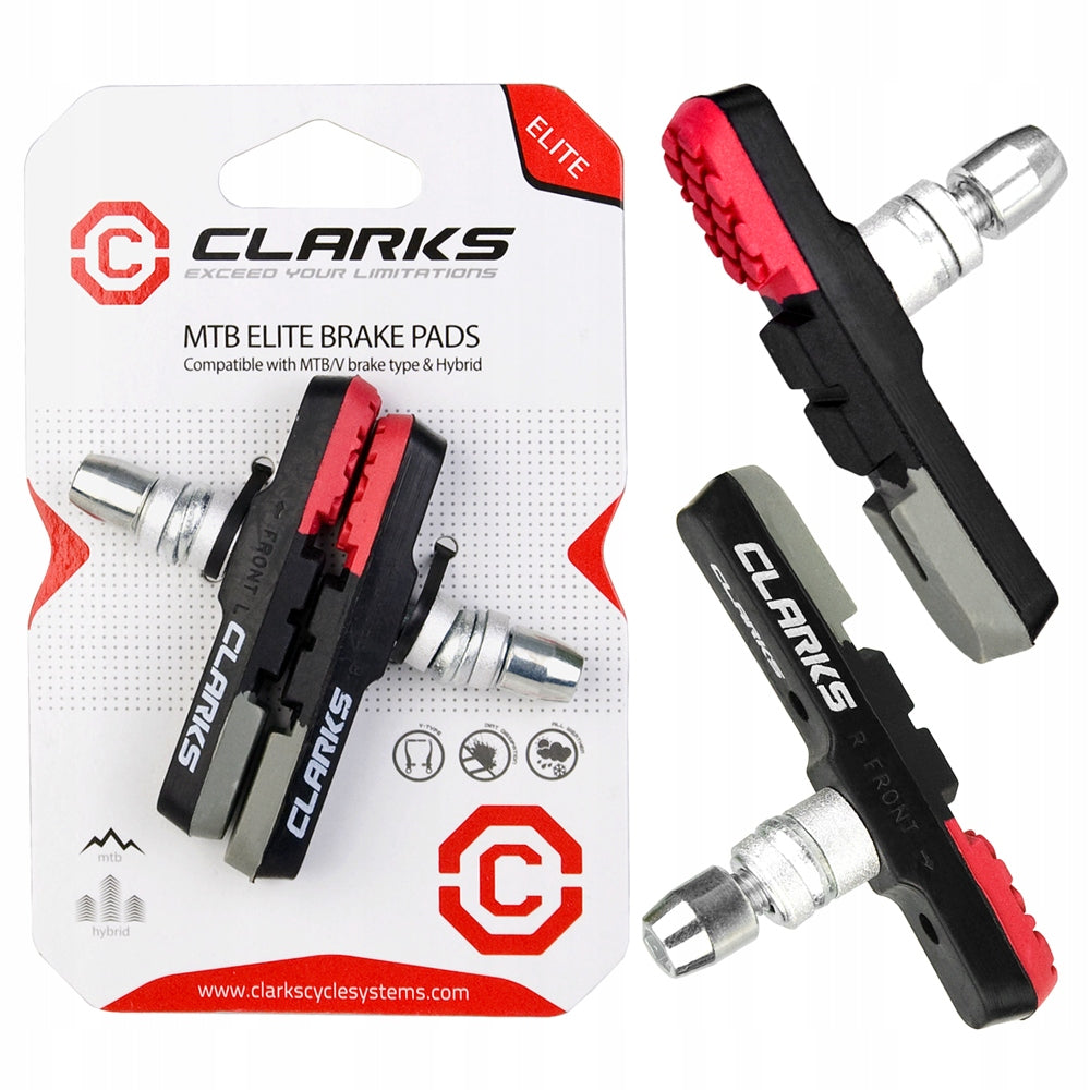 Brake pads Clarks CPS301 MTB V-brake 72 mm red-black-grey