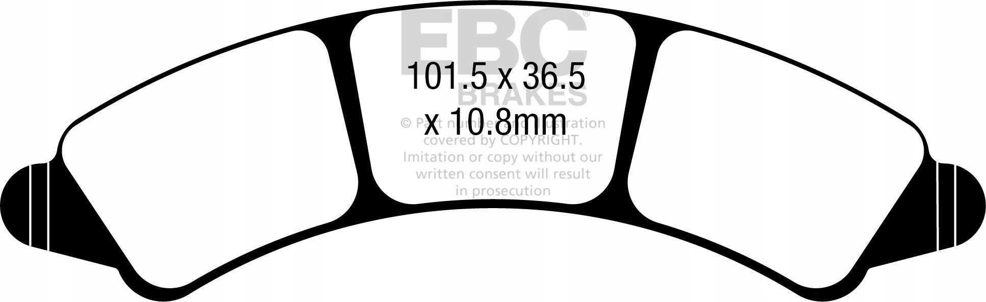 Brake pads EBC FA728R (pack of 1 discs), EBC Brakes, FA728R.