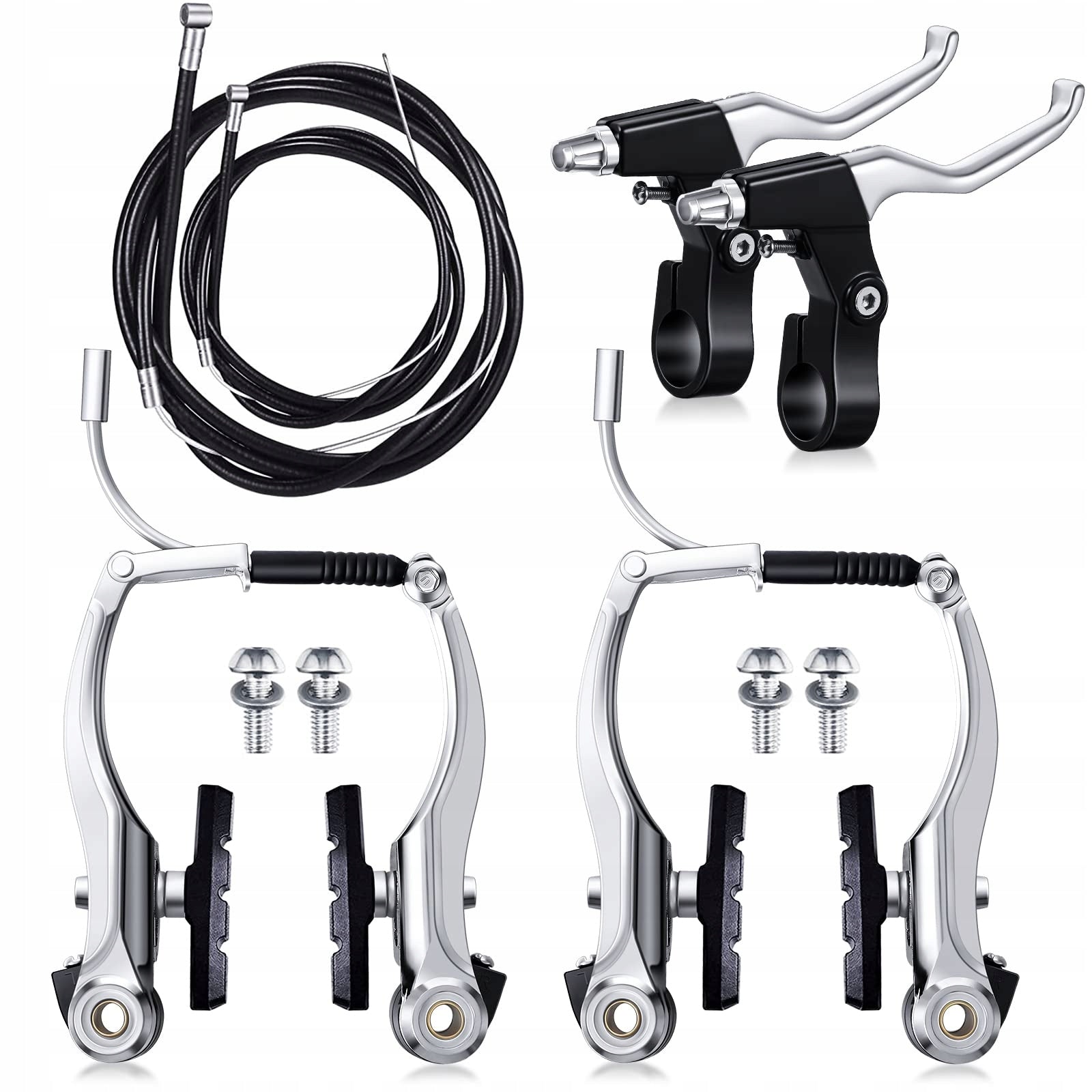 Brake set front rear Brake V-brake cable pads MTB levers