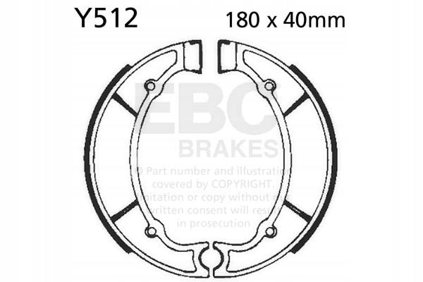 Brake shoes EBC Y512 (1 set)