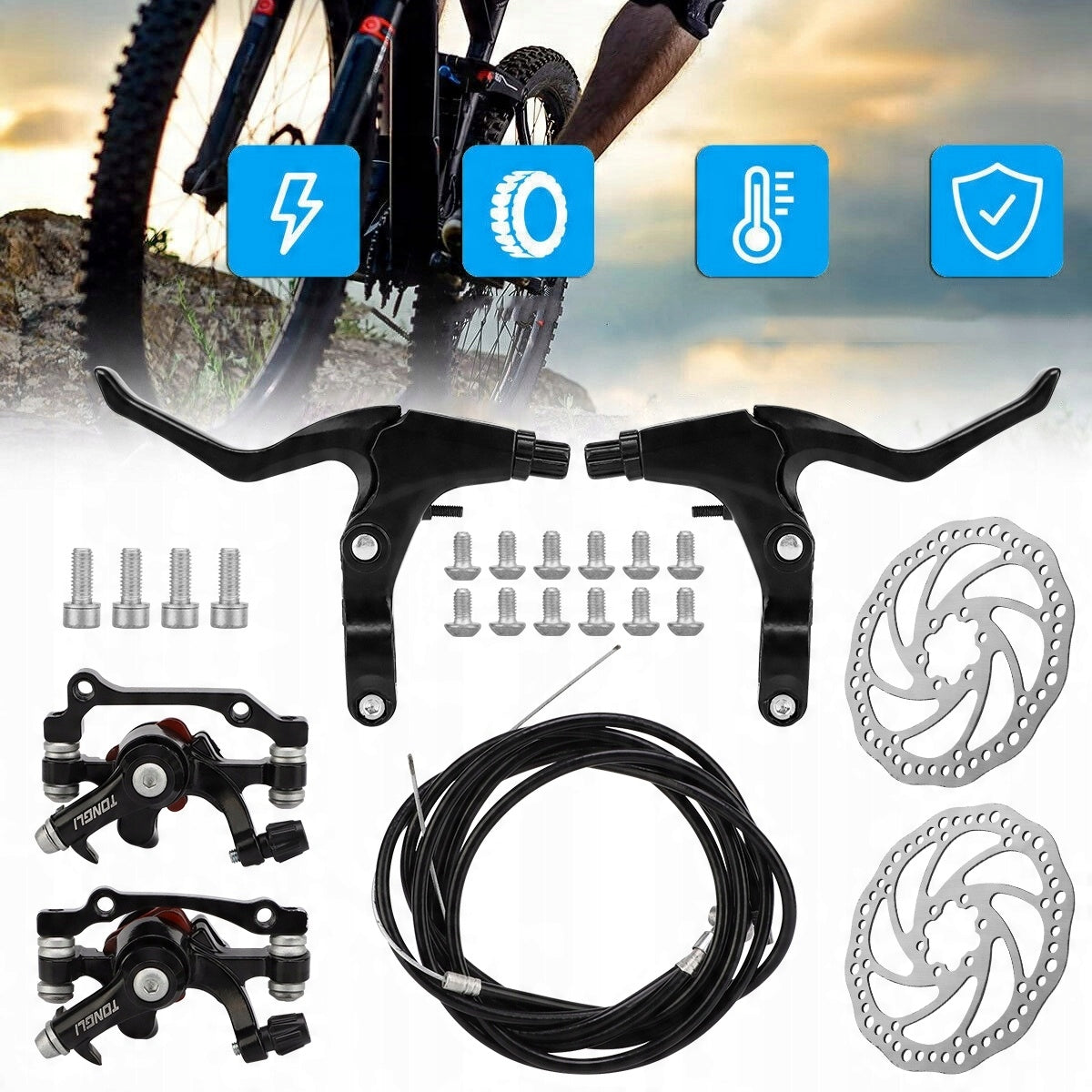Brakes Front and rear set with discs SET Brand no brand