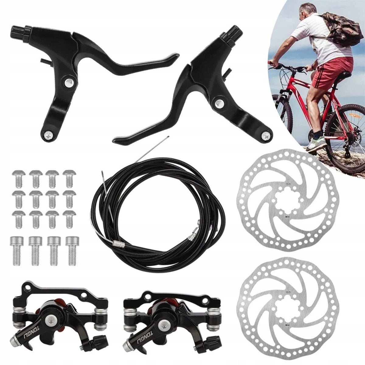 Brakes Front and rear set with discs SET