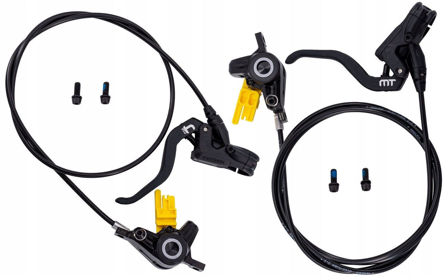 Brakes Magura MT4 set front+rear hydraulic 1000/2000 mm MTB E-Bike