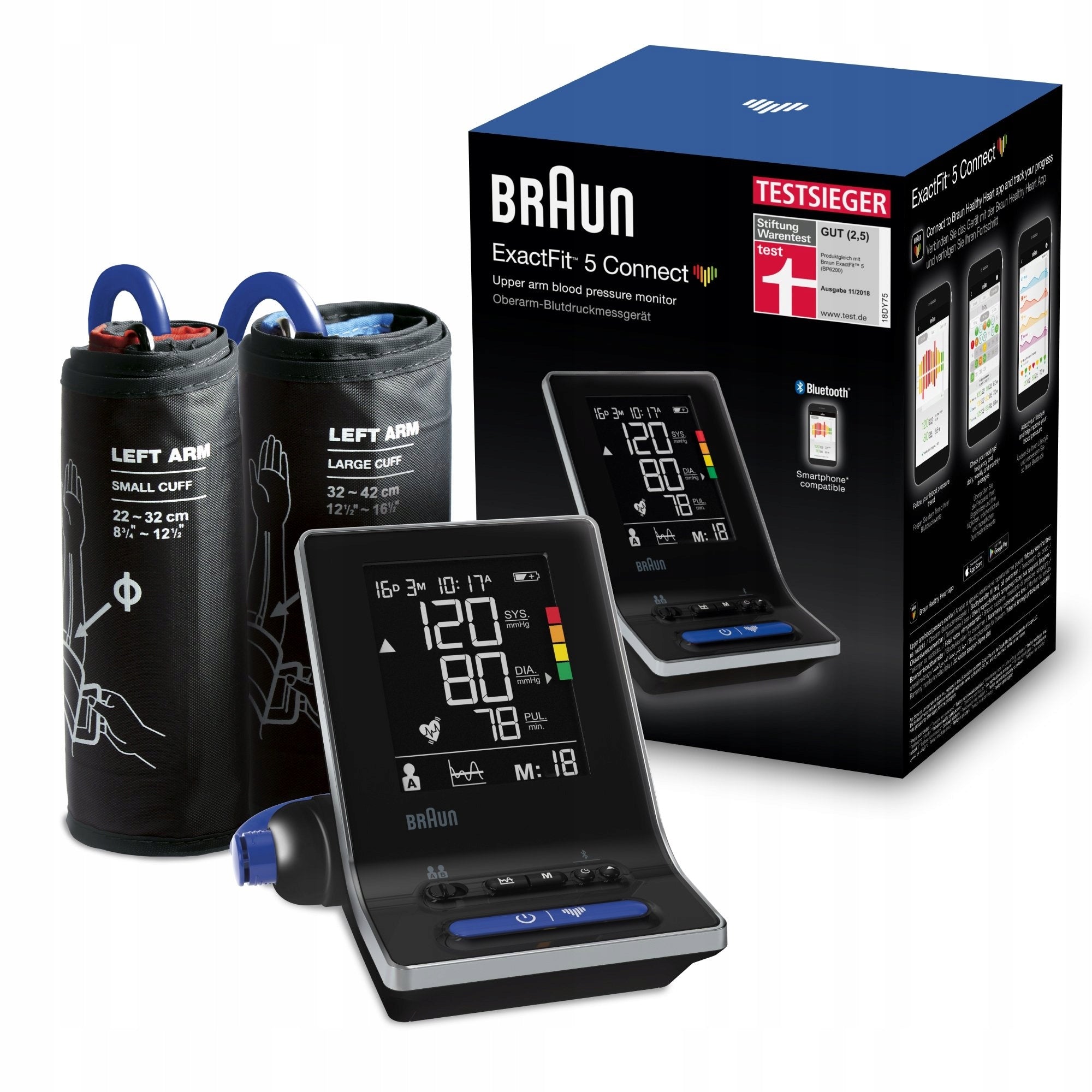 Braun BUA6350EU Exact Fit 5 Bluetooth shoulder blood pressure monitor