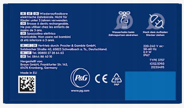 Braun IO SERIES 2 / electric toothbrush Packaging status original