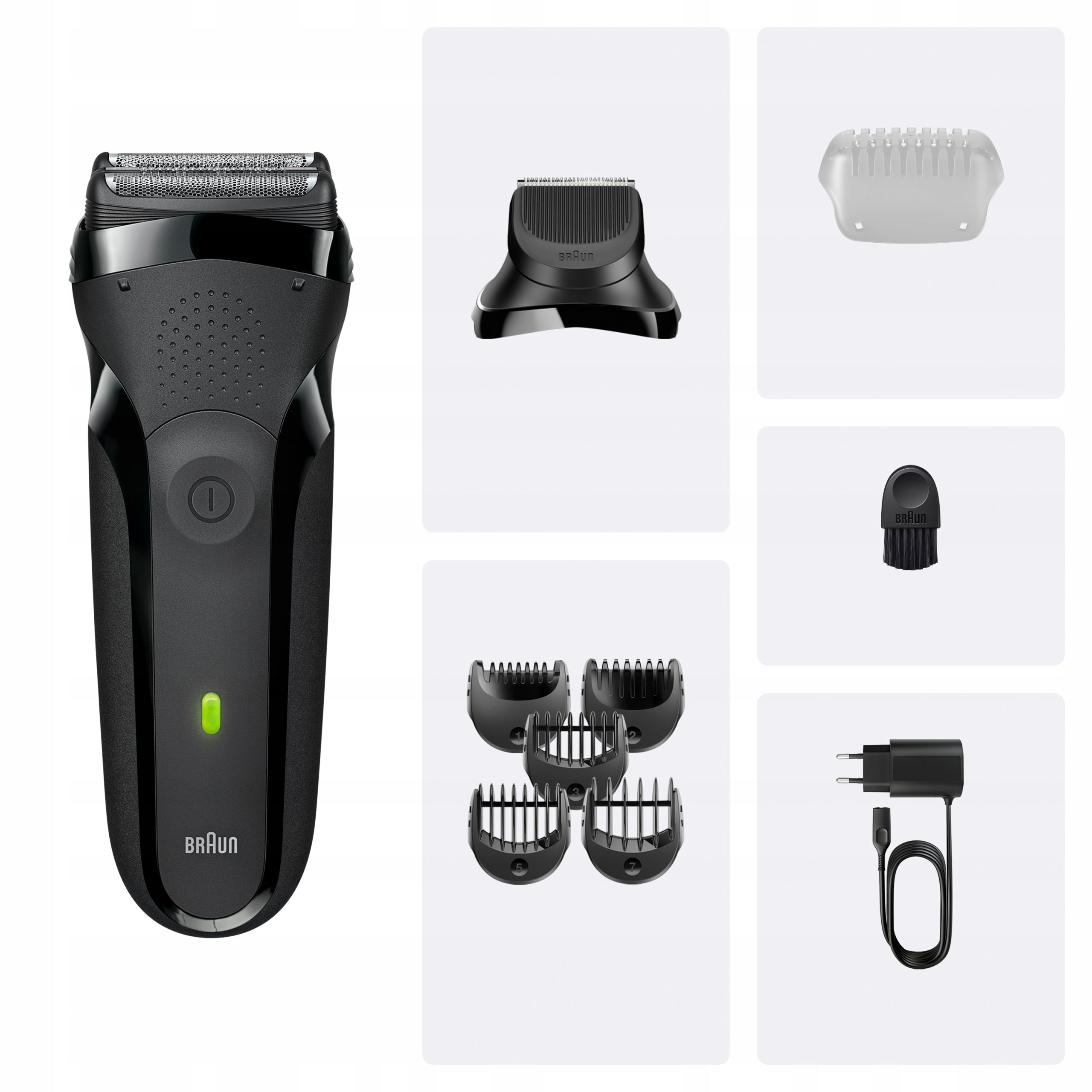 Braun Series 3 Electric Shaver, Razor, 300BT, Grey Packaging status original