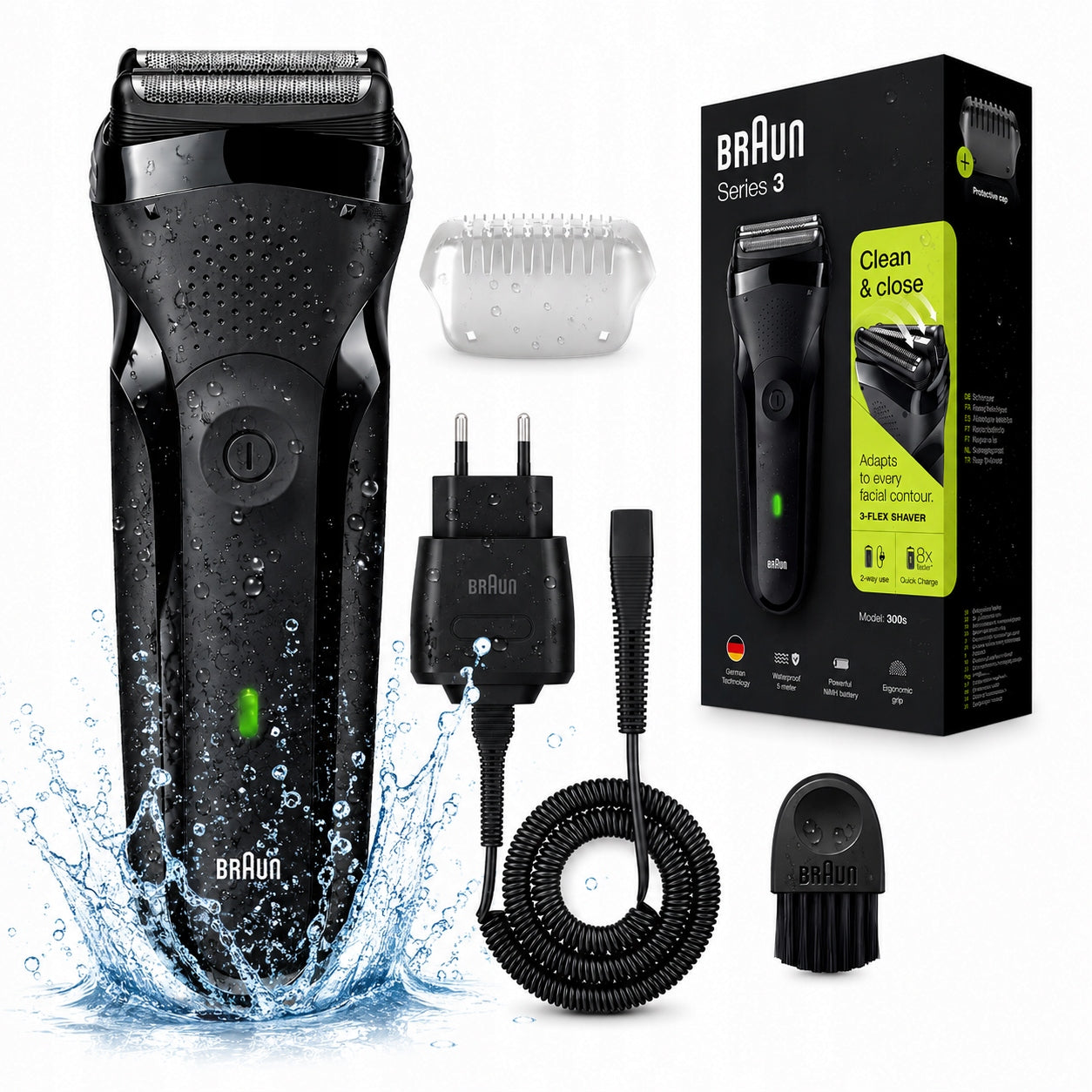 Braun Series 3 MEN'S BEARD SHAVER FOR DRY AND WET BEARD