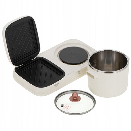 Breakfast Station 2in1 Grill and Cooking Pot Retro Multicooker AD6421 Temperature control yes