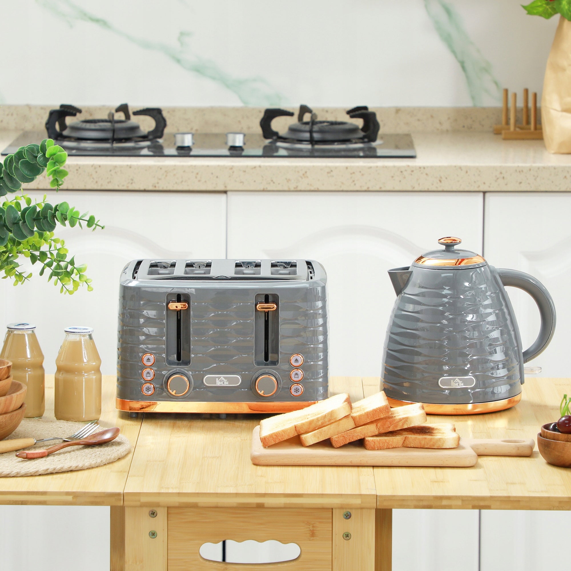 Breakfast set Electric kettle and toaster 1.7L 3000 W Power rating 3000 W