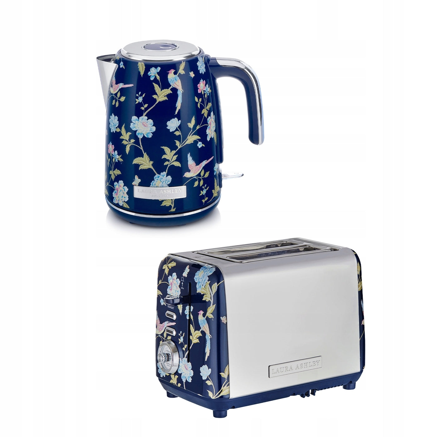 Breakfast set Laura Ashley – kettle 1,7 l and 2-slot toaster Elve