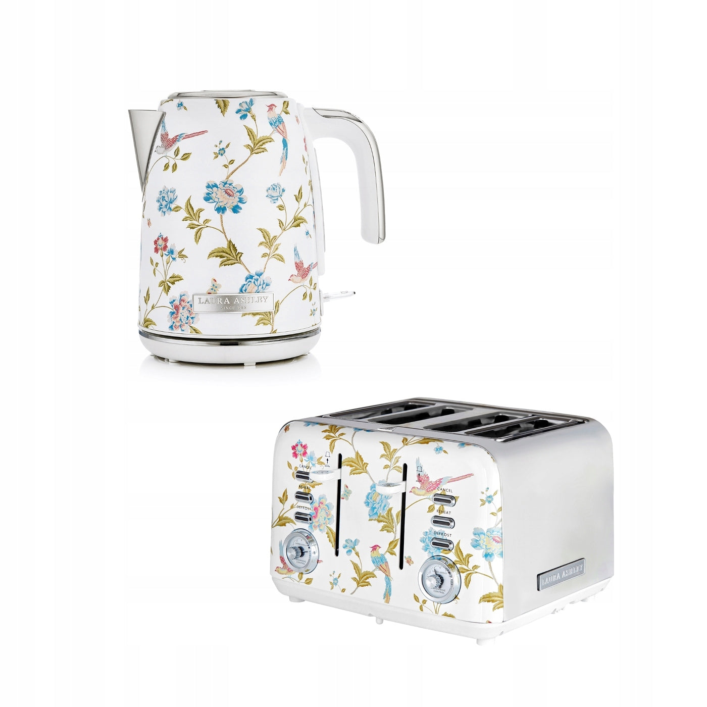 Breakfast set Laura Ashley – kettle with a capacity of 1,7 l and toaster for 4