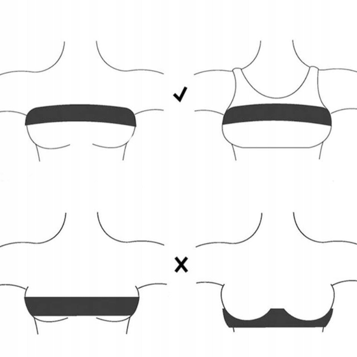 Breast Compression Band Adjustable Elastic Chest Belt Shockproof Pink M Packaging status original