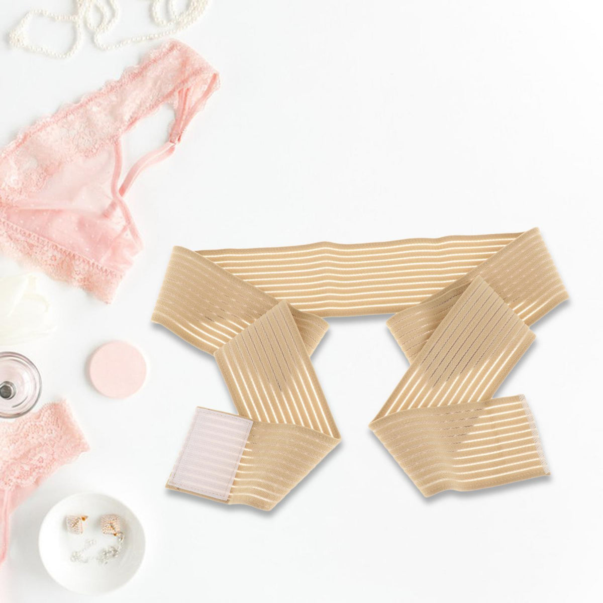 Breast Compression Band,Breast Stabilizer Strap,Lightweight Breast Beige