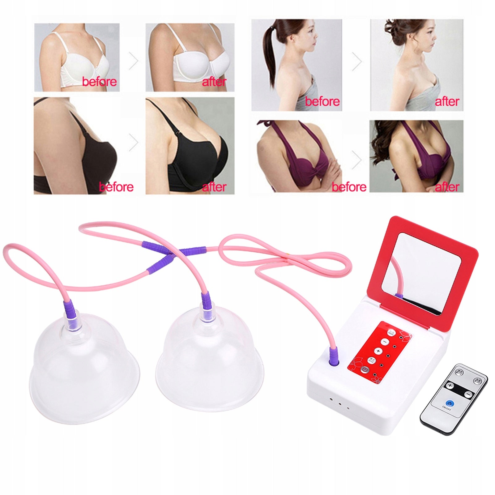 Breast Enhancer Bust Electric Vacuum Cups Model JM05