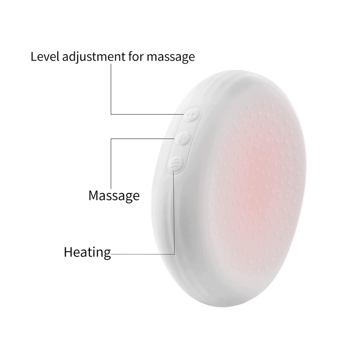 Breast Massager Heat & Vibration 3 Gear Heat Levels Warming Lactation Gray Medical device no
