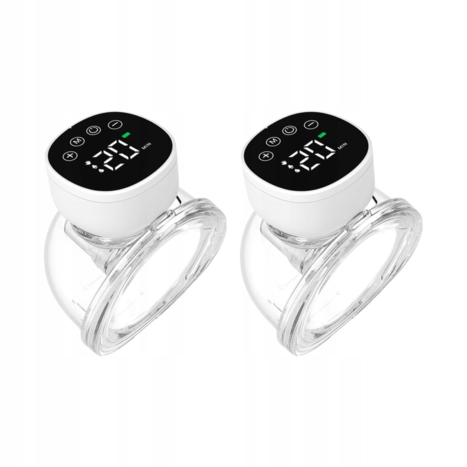 Breast Pump Wearable 3 Modes, 9 Levels Low Noise Anti Backflow Black 2pcs