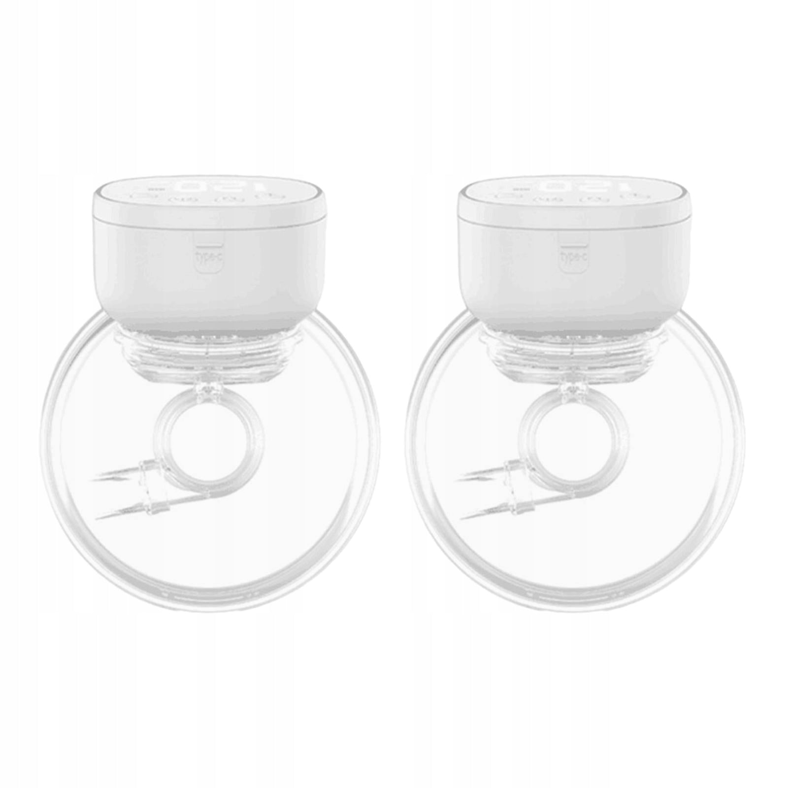 Breast Pump Wearable 3 Modes, 9 Levels Low Noise Anti Backflow White 2pcs Medical device no