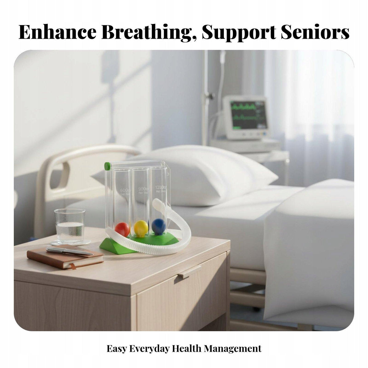 Breathing Training Device, Respiratory Exerciser, Lung Capacity Trainer for Packaging status original