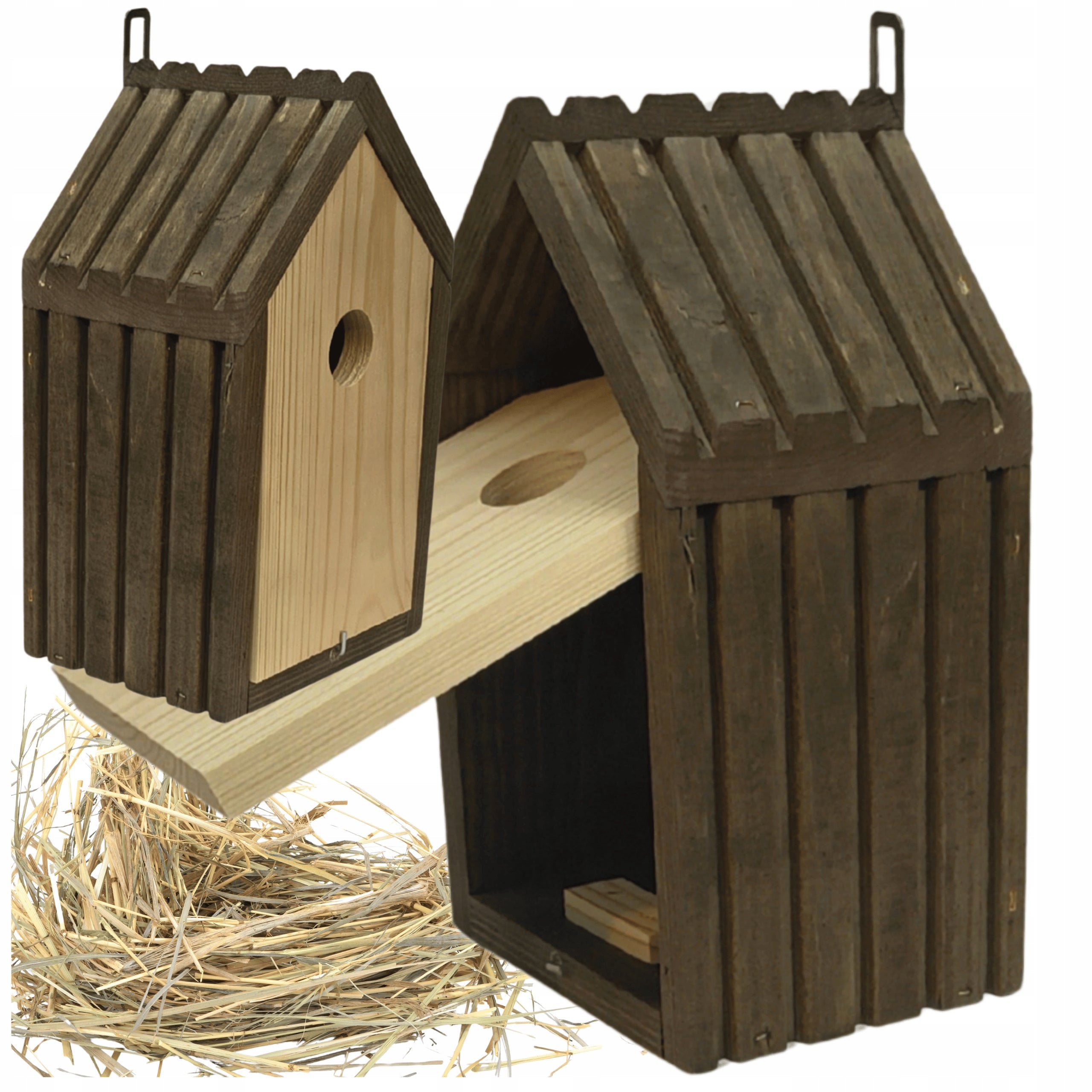 Breeding box for birds tits scythe WLOT A 2,8 cm READY hay IMPREGNAT
