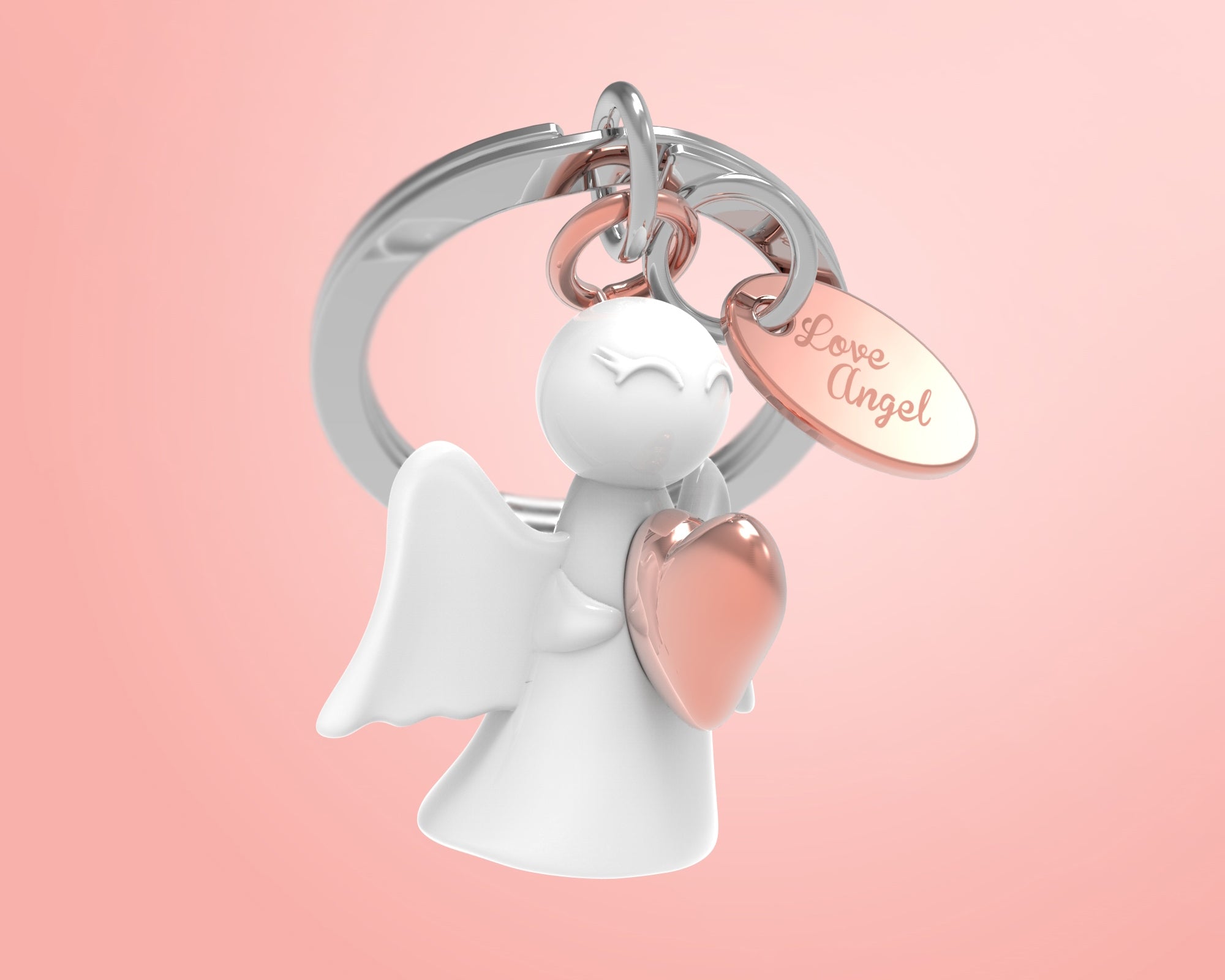 Schlüsselanhänger Schutzengel Love Angel, weiß 