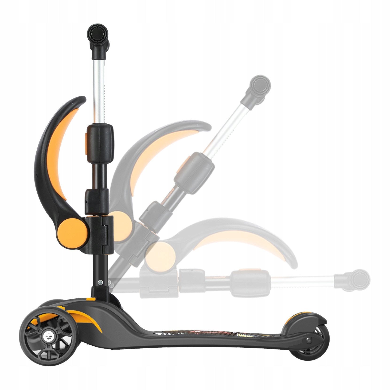 BremToy Foldable Children's Scooter with Seat for 2+ Years, yellow Manufacturer code BremToy