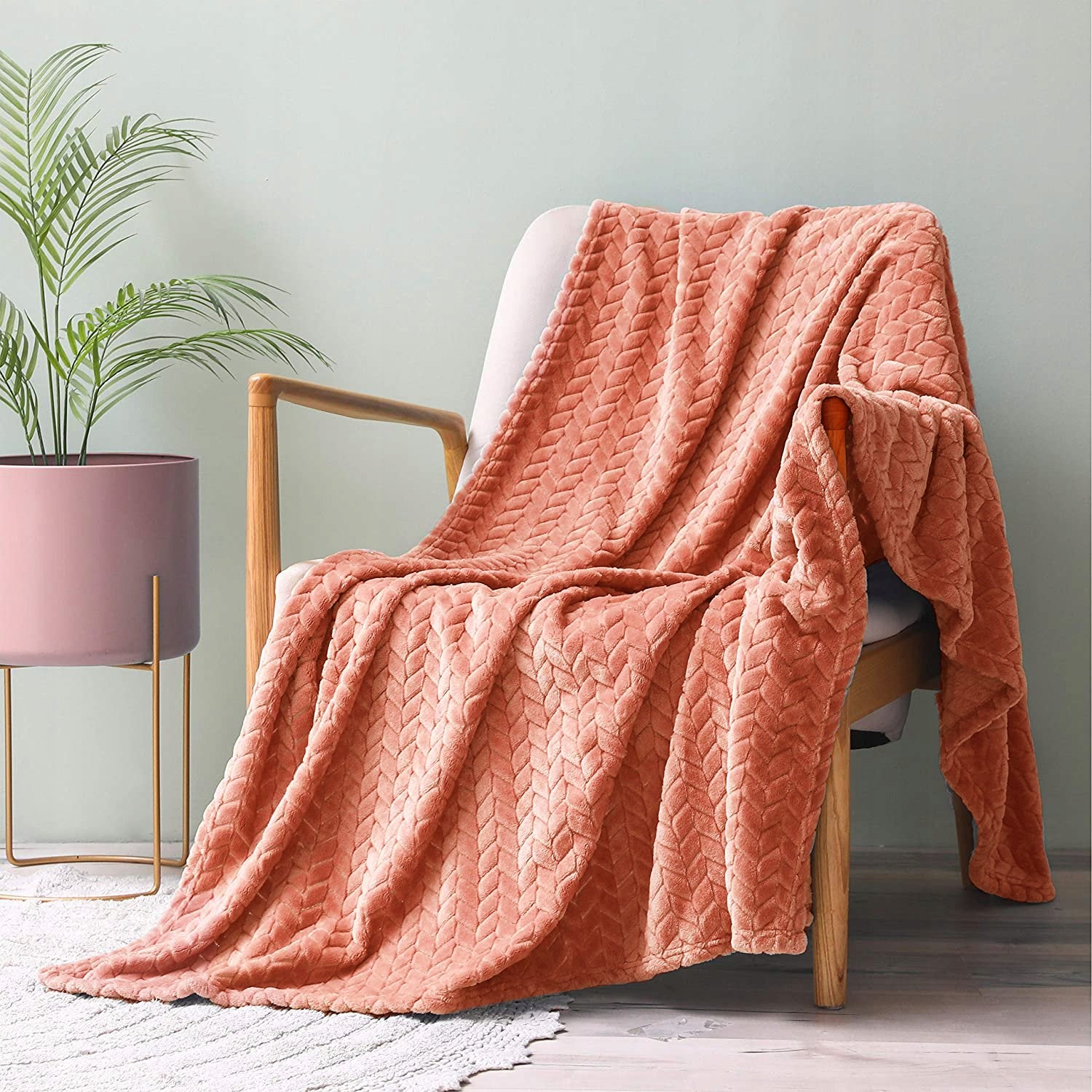 Brick Herringbone Blanket Soft Warm Elegant Decorative 160x200 Manufacturer code LEO-14B