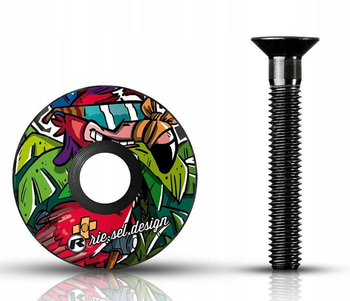 Bridge Cap Top Cover Steers Riesel Design Carbon 1 1/8" 6g Flowmingo