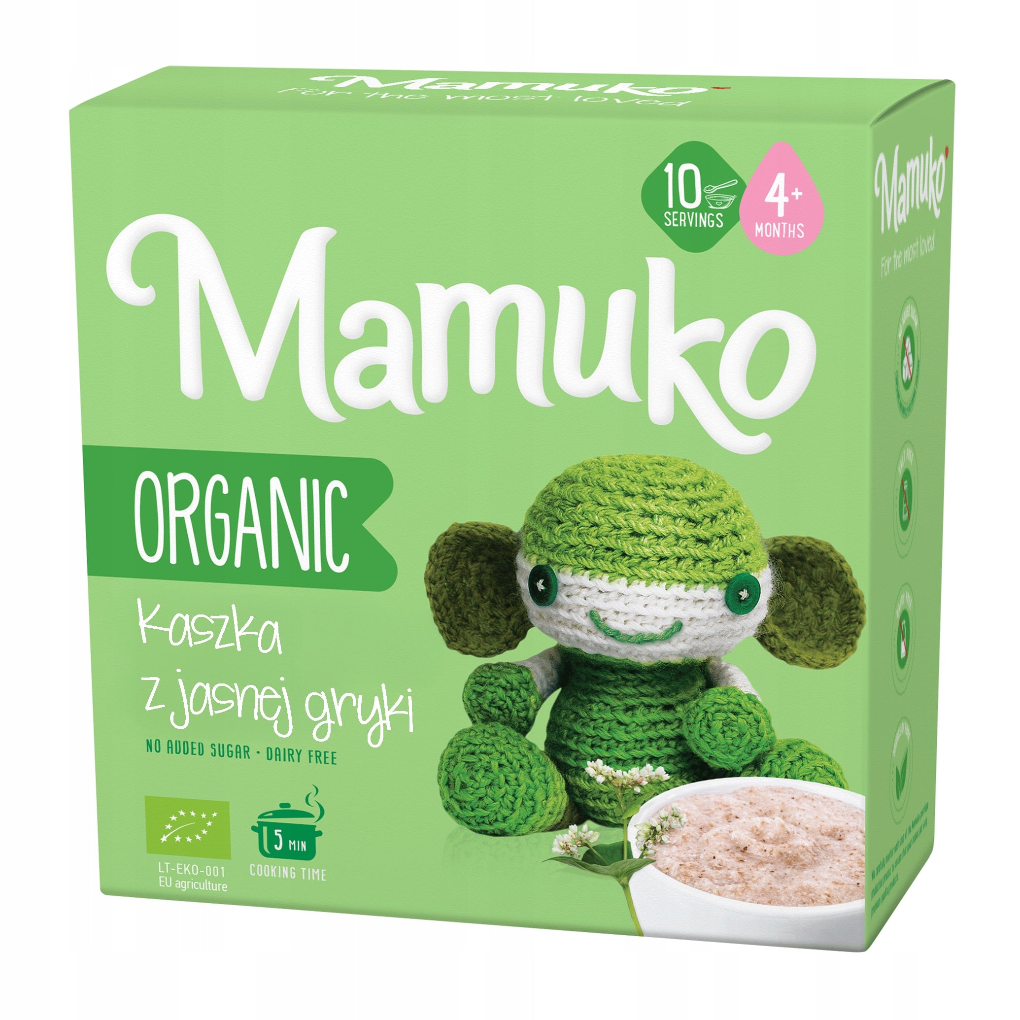 Bright Buckwheat Porridge from Organic EU Crop Natural Mamuko 4m+