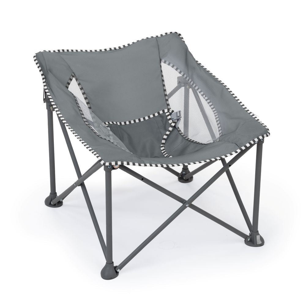 Bright Starts - Pop N Chill Folding Travel Seat with Canopy - Grey Packaging status original