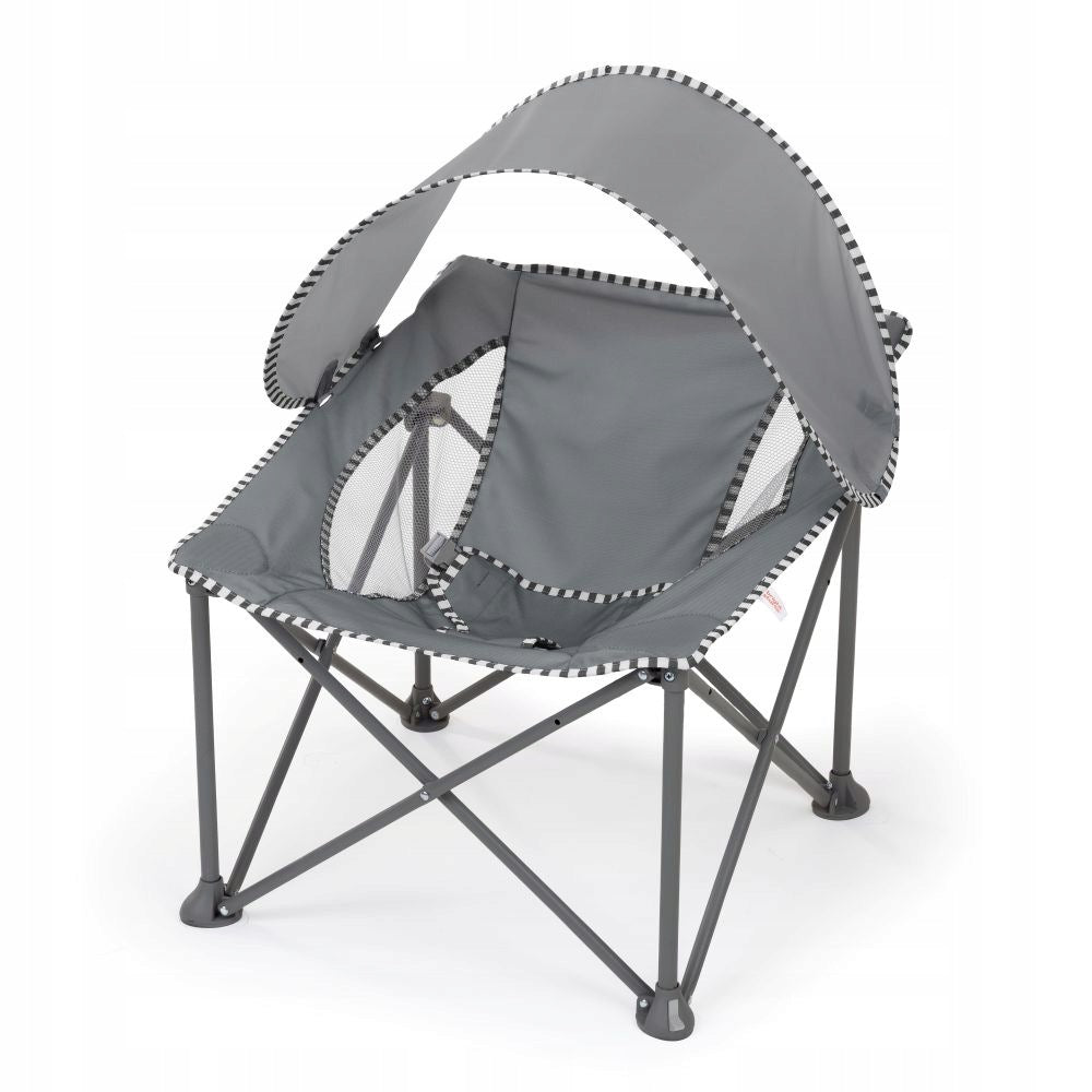 Bright Starts - Pop N Chill Folding Travel Seat with Canopy - Grey